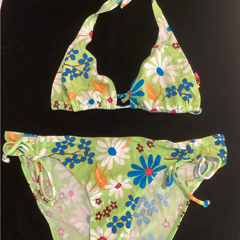 Apollo Swim Tropical Print Bikini, Large